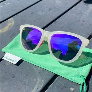 Purple and Green Wayfarer Sunglasses with Chunky Frame Knockaround brand